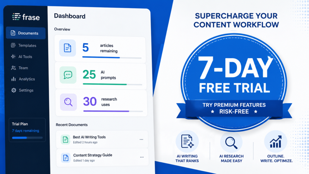 frase free trial 2026 7 day quota